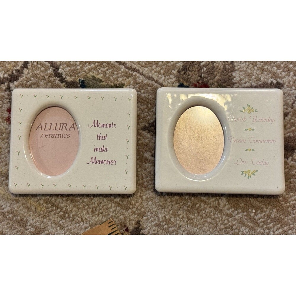 VTG Intercraft  Allura Ceramic Picture Frame Set Of 2 Moments that make memories